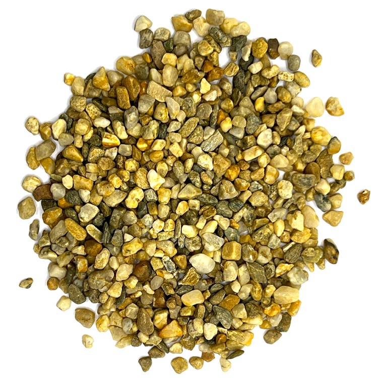 Eine Ansammlung von kleinen, goldgelben Steinen.