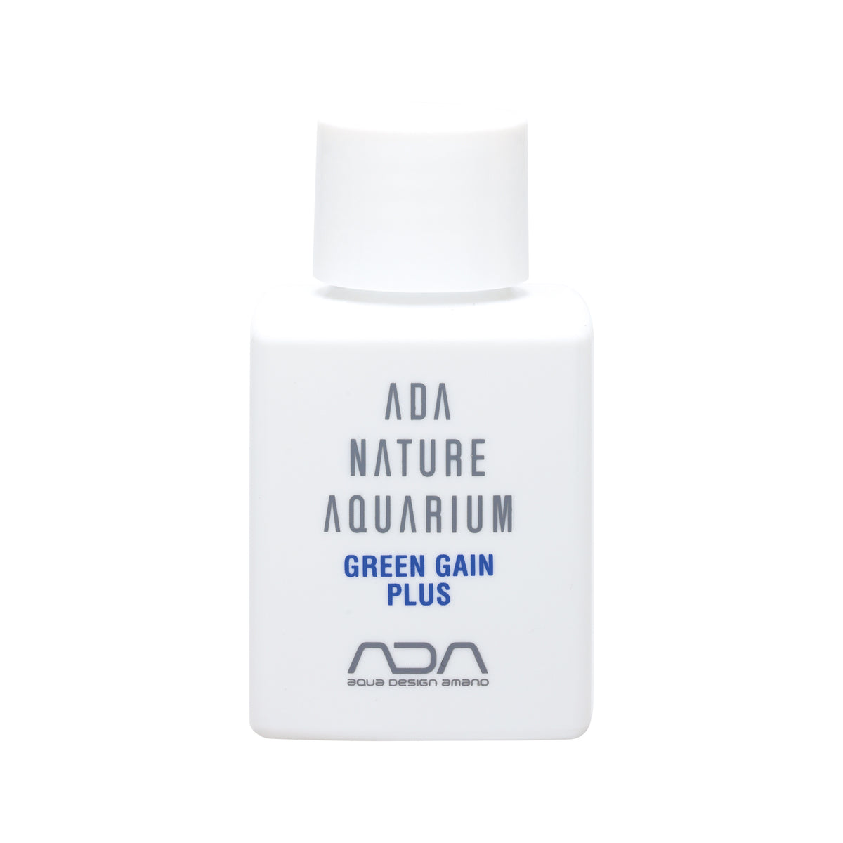 Das Bild zeigt eine Flasche des flüssigen Pflanzenstärkungsmittels ADA Green Gain Plus. Hier ist eine detaillierte Beschreibung:

ADA Green Gain Plus 50ml